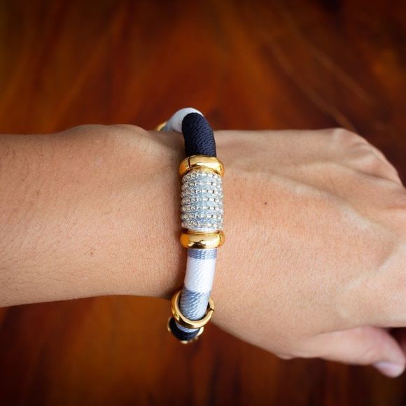 Handmade colorful bracelet gold plated adjustable new - Picture 4 of 4